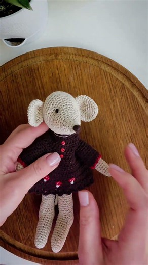 Crochet Mouse Pattern PDF with Clothes | Amigurumi Mouse Tutorial & Retro Wardrobe