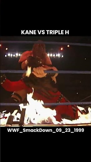 Kane vs Triple H Match in Smackdown 23_9_1999 #wwe #wwewrestler