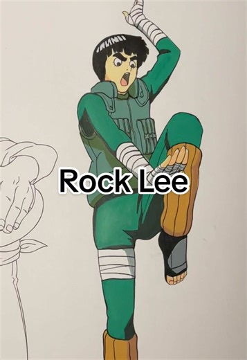 Rock Lee 👊🏻 See more on my page! #naruto #rocklee #akatsuki #coloring #fyp