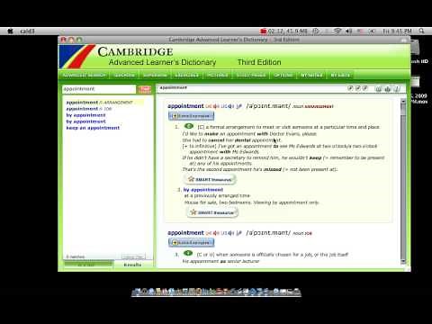 Tutorial #1 Basic & Important Features of CAMBRIDGE ADVANCED LEARNER'S DICTIONARY
