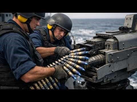 Bofors 40mm Naval Autocannon • Warship Gunnery Exercises