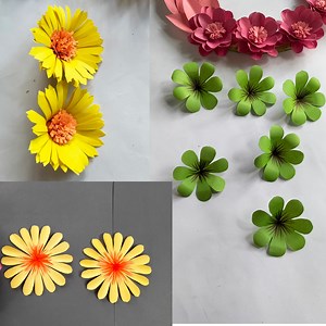 3 Easy paper flower cutting and making #diy #craft #viral #flowers #fun #handmade | Ayesha's Creation