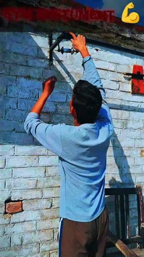 Rope Pulley Setup ❣️#gym #diy #desihomegym #desi #fitness #gymmotivation #craft #anubhavfit8 #setup