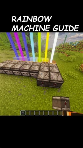 Rainbow Beacon Machine guide in Minecraft #minecraft #minecraftshorts #shorts #minecraftbuilding