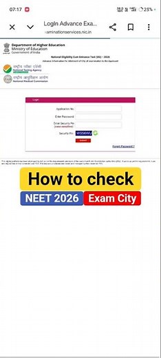 How to check NEET (UG) 2026 Exam City/How to check NEET Exam Center