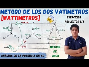 TWO-WATTMETER METHOD FOR MEASURING THREE-PHASE POWER [WATTMETERS] 💥 1 SOLVED EXERCISE ⚠️