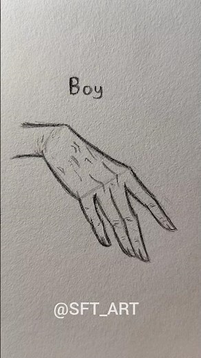 Hand drawing tutorial ( girl boy) ✨ #tutorial #sketch #art #hand #shorts