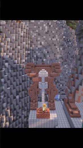 Building a Giant Dwarf Statue in Minecraft #minecraft #dnd #minecraftbuilding #timelapse