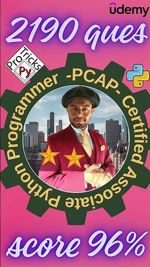 PCAP-31-03 Udemy Course | FREE 100 Enrollment | Python Certification Prep 2025 | #python #pcep #free