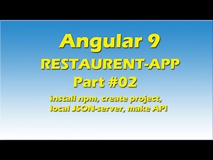 Angular 9 projects | Restaurants Application in angular 9 | install npm | install JSON-server | #1