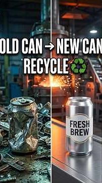 How Aluminum Cans Are Recycled | Drink Can Recycling Process ♻️#DrinkCanRecycling #AluminumRecycling