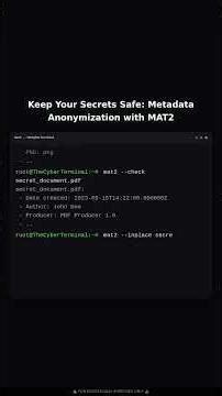 Metadata Anonymization for Whistleblowers using MAT2 Terminal