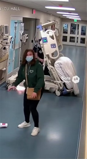 Hospital Bed Collapse! Visitor in Danger #hospital #bedfail #camera