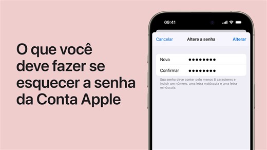 Se você esqueceu a senha da Conta Apple - Suporte da Apple (BR)