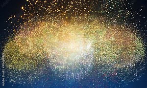 The collision of different chemical compounds creates a rainbow of explosions each with its own unique color palette. Stock Video