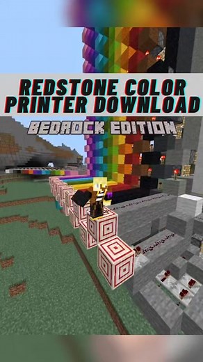The world download for my Bedrock Redstone Color printer is now LIVE! Discord is in my Bio in Linktree! #minecraft #redstone #tutorial #bedrock #mcpe
