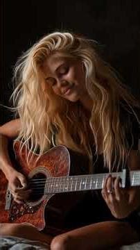 Virtuoso Acoustic Guitar Playing 💖 Stylish Blonde & Beautiful Guitar Sound