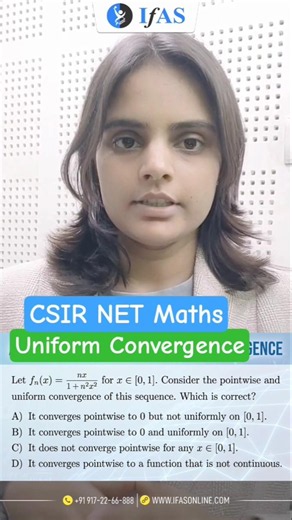 Uniform Convergence | Real Analysis | CSIR NET Maths | IFAS