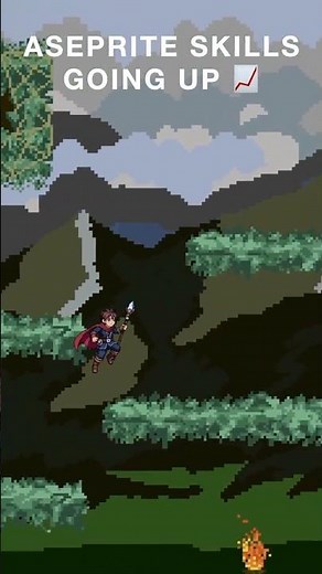 Made this tileset completely solo in Aseprite #solodev #pixelart