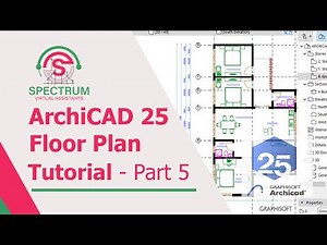 ArchiCAD 25 - How To Draw A Floor Plan In ArchiCAD 25 Tutorial For Beginners [ Part 05 ]