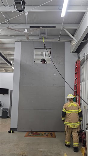 Anthony Welty practicing the drill | Christiansburg Fire Company
