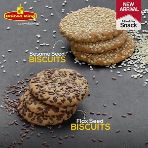135 reactions · 9 comments | Made with 100% butter, United King's newly launched Sesame Seeds and Flax Seeds Biscuits.  Click to Order Online: https://bit.ly/3vJYzL0  Call for Delivery Orders: 021-111-022-022 ✅ WhatsApp to order: 0332-3551000 #flaxseed #sesameseed #biscuit #butter #sesame #flax #sesameseedbiscuit #flaxseedbiscuit #unitedking #thefoodkingdom | United King | Facebook