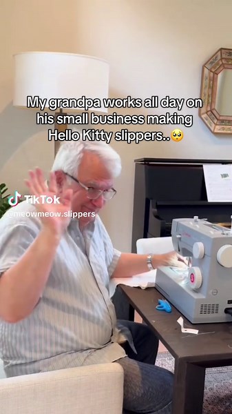 Handcrafted Hello Kitty Slippers from a Small Business