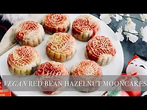 Vegan Red Bean Hazelnut Mooncakes Gluten-Free