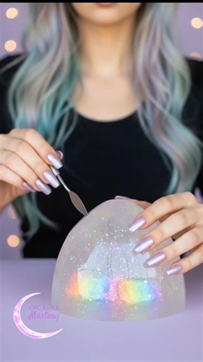 Melissa | CPC ASMR Mastery Creator | Pressure reveals the rainbow 🌈✨ Crack → sparkle → flow 😮‍💨 Slow, glossy, hypnotic 💎💜 Follow for more oddly satisfying ASMR Curious about... | Instagram