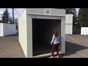 20 Foot Used High Cube Shipping Container with Roll Up Door on End