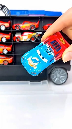 ASMR Satisfying Ultimate Organization Disney Pixar Cars in Big Truck. Lightning McQueen