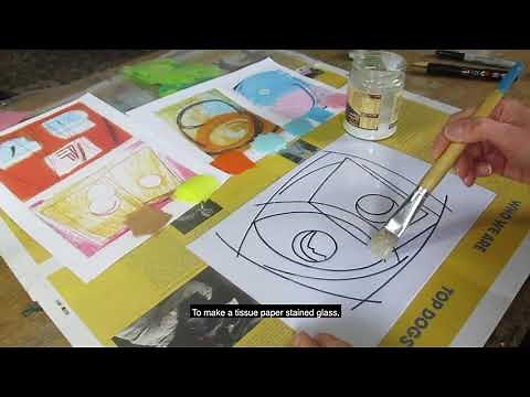 Make your own tissue paper stained glass