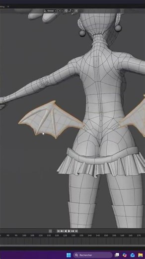 Modeling Wings in Blender 🪽 #shorts #blender #3d