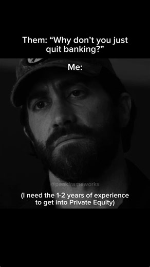 Peak Frameworks on Instagram: "Holding out for the promised land #investmentbanking #privateequity #financememes #peakframeworks #buysidememes"