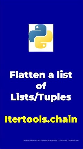 Flatten a List of Lists (Itertools) #shorts #python #pythonprogramming