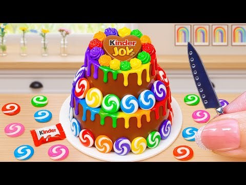 Let's make KINDER Chocolate Cake 🍩 How To Decorate Cake With Drip Chocolate Cream | ASMR DIY cake