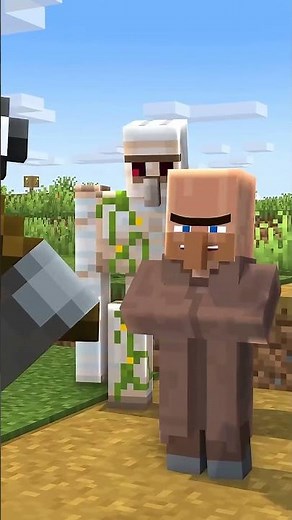 Villager vs Pillager… But Villager Summoned HEROBRINE 😳👁️ #minecraftshorts