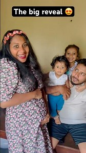 Wish in the big reveal: I was gone for a moment😇😇 #family #pregnancy