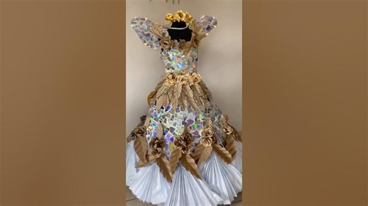 Creating an upcycled gown. #diy #recycledfashion #recycle #fashion #upcycleproject