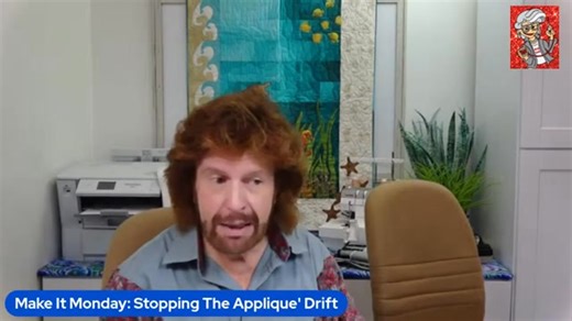 𝗦𝘁𝗼𝗽𝗽𝗶𝗻𝗴 𝗧𝗵𝗲 𝗔𝗽𝗽𝗹𝗶𝗾𝘂𝗲' 𝗗𝗿𝗶𝗳𝘁𝗶𝗻𝗴 Throwing it back to one of our helpful tips! This old video is still packed with great advice for anyone working with appliqué. Ever had your appliqué piece perfectly positioned, only for it to shift before ironing? This simple trick helps keep paper-backed fusible appliqué in place, making alignment easy and frustration-free so your projects turn out neat and precise every time. #sewingtips #appliquetips #QuiltingLife | Amy Baughman Sew