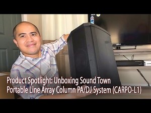 Unboxing Sound Town Portable Line Array Column PA/DJ System with Sub Bass Module, etc (CARPO-L1)