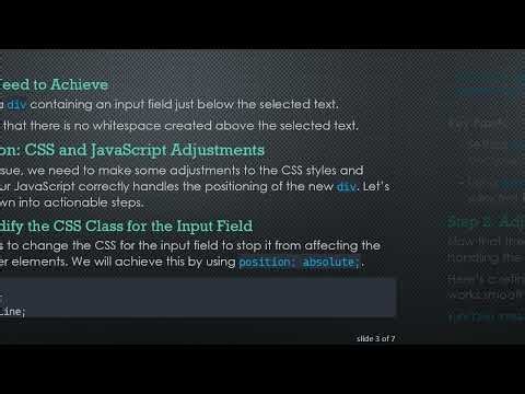 How to Add a div Under Selected Text in a div: A Guide to Fix Whitespace Issues