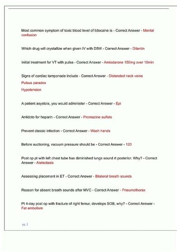 BKAT ICU POST TEST NEWEST ACTUAL EXAM COMPLETE 100 EXAM QUESTION AND CORRECT VERIFIED ANSWE new vide