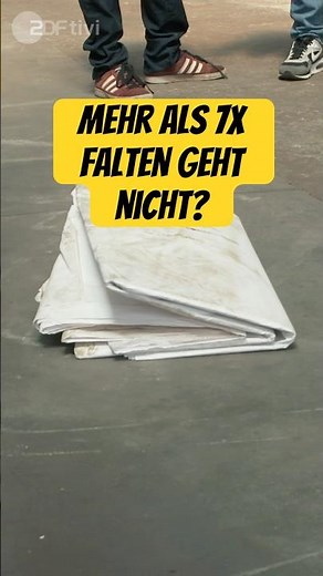 Ein Papier mehr als sieben Mal Falten 🤔? Neuer Rekord mit Strassenwalze! 📄 | Checkpoint ZDF
