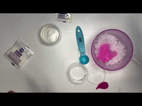 🌸✨ Mixing Snow Powder with Clear Pink Slime! ✨🌸