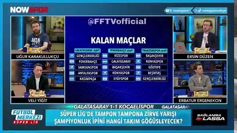 🗣Ersin Düzen:Fenerbahçe saat 22:00'de itibarıyla bütün maçlarını kazanırsa şampiyon oluyor.Hatta artık Fenerbahçe, Rams Park'a gider kazanırsa, puanların eşit olma durumunda da ikili averaj konusunda da üstün olacağı için yine şampiyonluk oluyor.