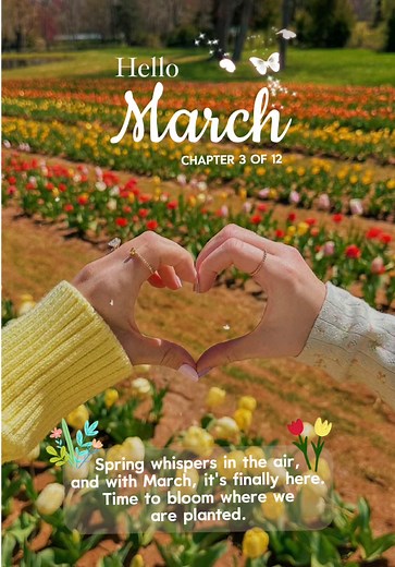 Hello March Greetings: Aesthetic Quotes and Templates