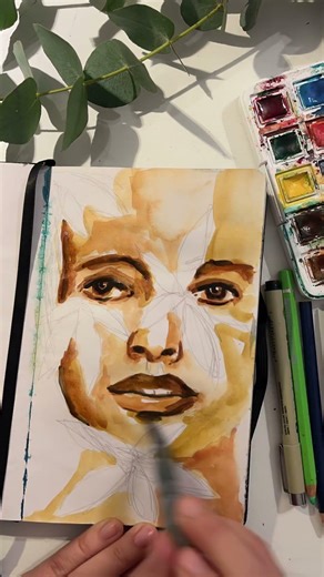 Im Blick der Natur | Ein stiller Malprozess #loslassen #freiekunst #journaling #bewusstsein