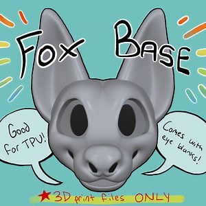 Fox Fursuit Head Base 3D Print File - Etsy