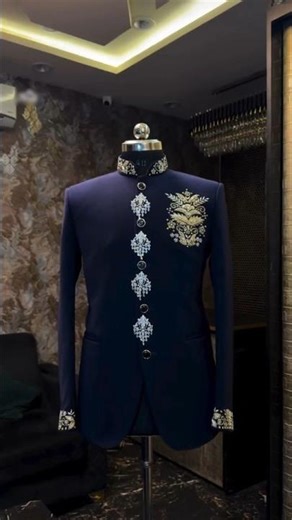 Royal Wedding Look 👑 Bandhgala Jodhpuri Suit | Luxury Designer Wear for Men 🔥 #Shorts